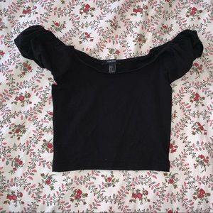 Cropped off the shoulder top